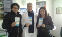 I genitori di Semi con il dott. Villani, Direttore del reparto di Neonatologia e Patologia Neonatale dell’Ospedale di Mantova